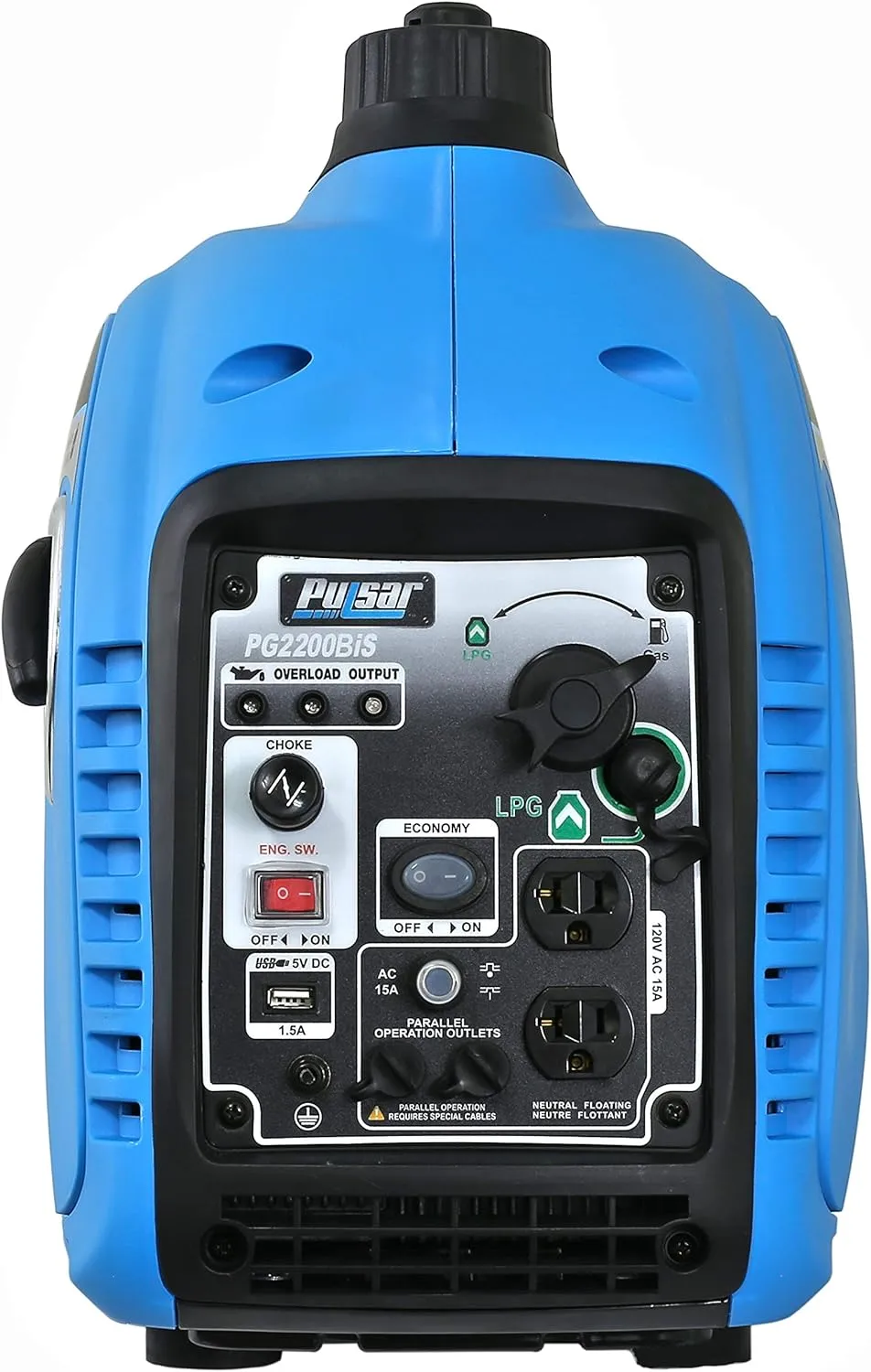 200W Portable Dual Fuel Inverter Generator with USB & Parallel Capability, CARB Compliant