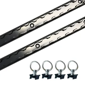 4' L Track Tie Down System - Black