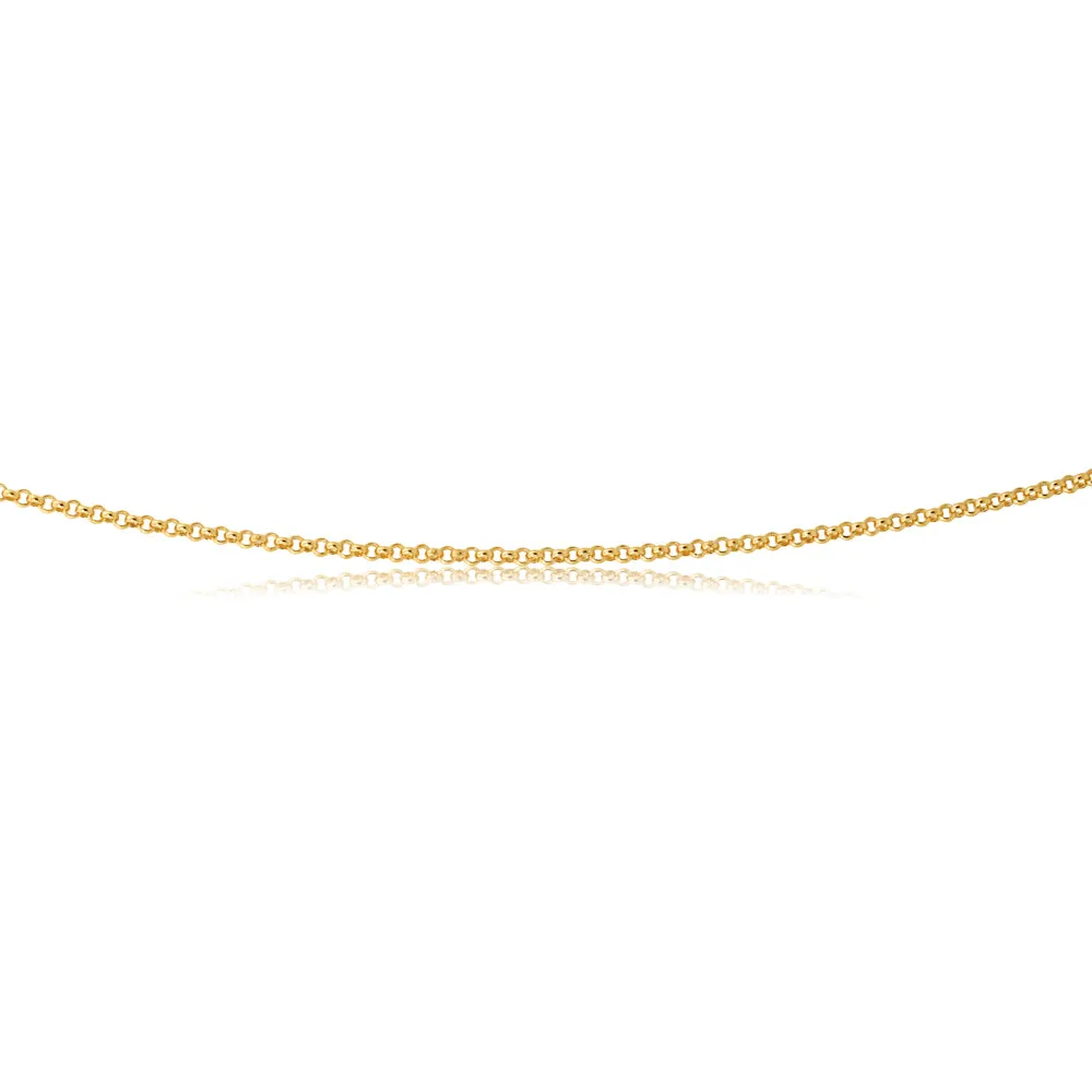 9ct Divine Yellow Gold Silver Filled Belcher Chain