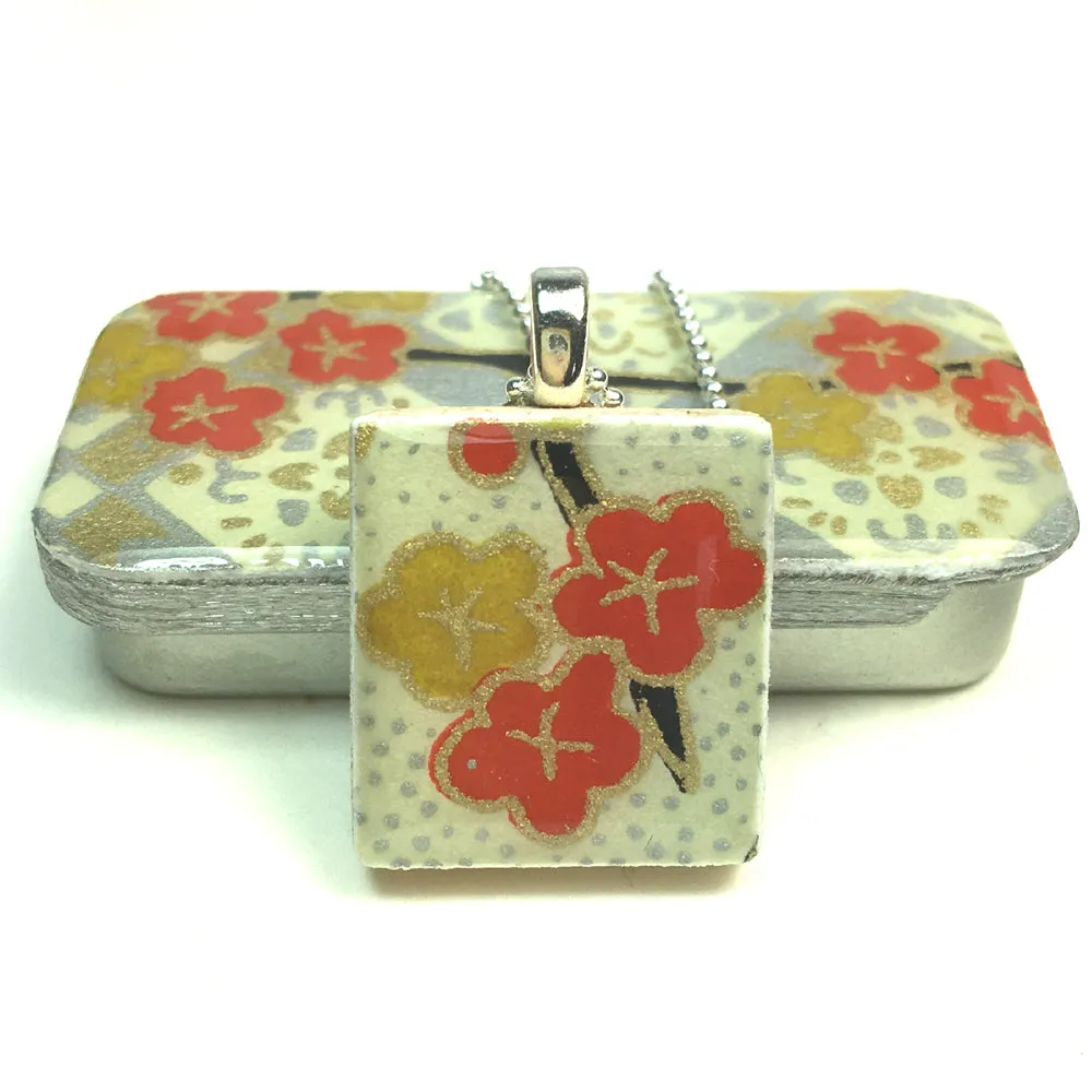 A Scrabble Tile Pendant and Teeny Tiny Tin Kim Silk