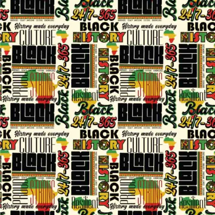 African Pattern - Black History #1 (Sublimation Transfer)