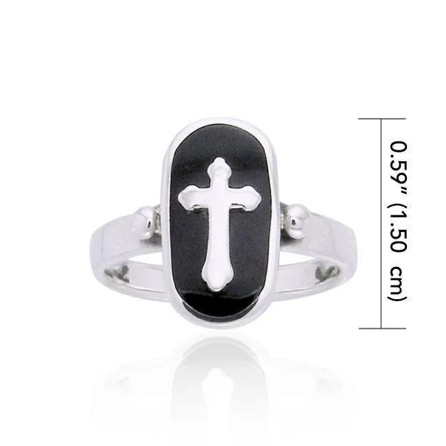 An emblem of your faith and spiritual faith ~ Sterling Silver Jewelry Celtic Cross Ring TRI510