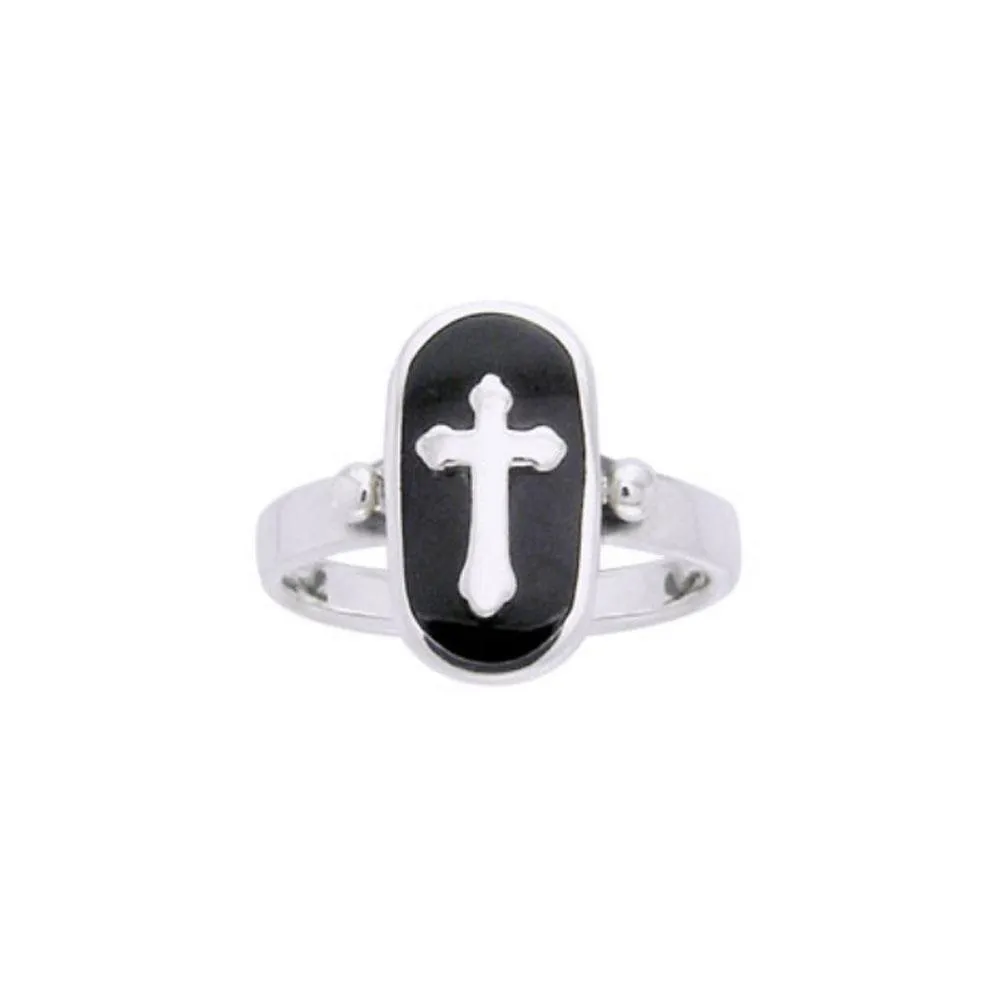 An emblem of your faith and spiritual faith ~ Sterling Silver Jewelry Celtic Cross Ring TRI510