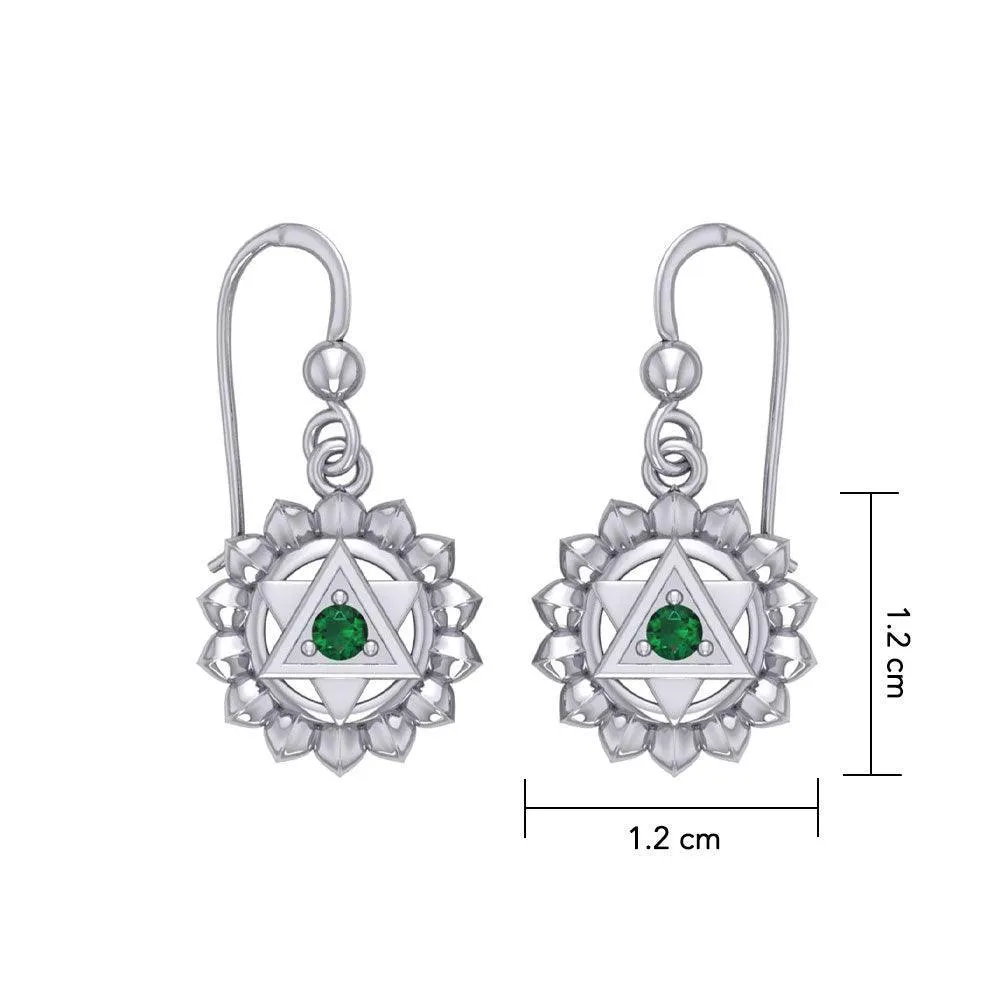 Anahata Heart Chakra Sterling Silver Earrings TER2047