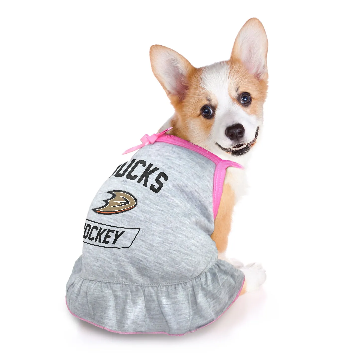 Anaheim Ducks Pet Dress Grey Type