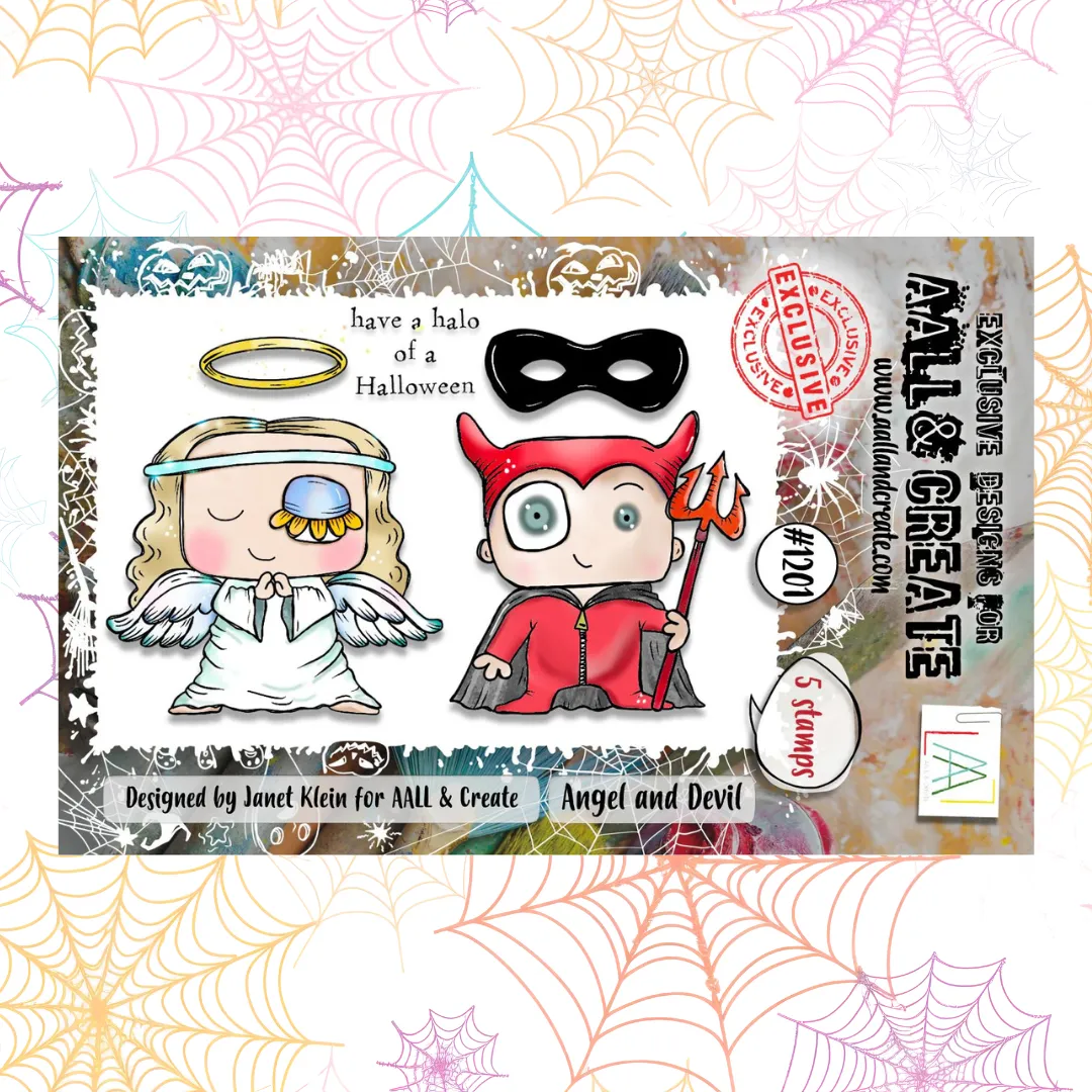 Angel and Devil A7 Stamp Set No. 1201 | Ghouls' Night Out {Halloween 2024}