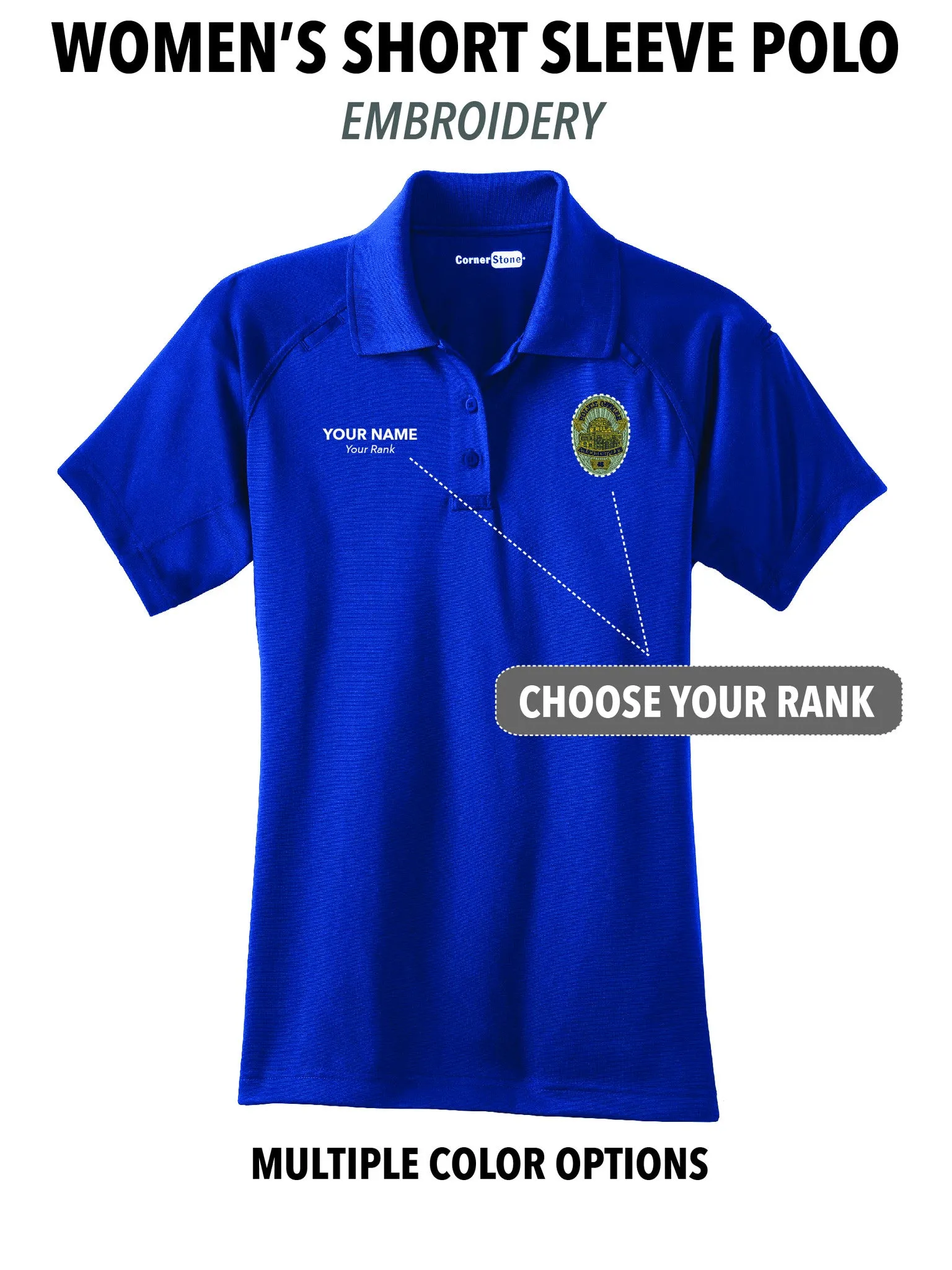 Atascadero Police - Women's Embroidered Short Sleeve Polo