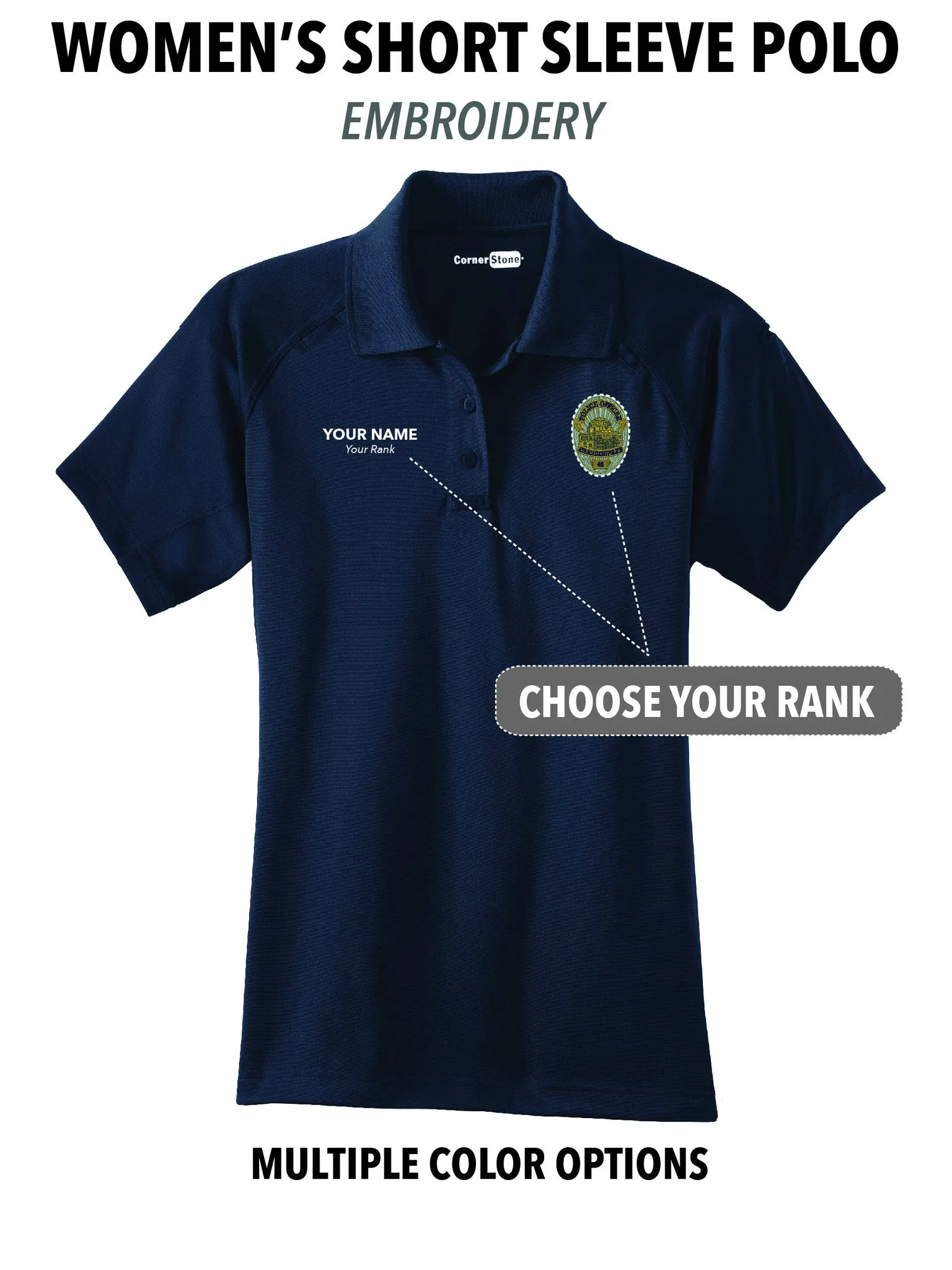 Atascadero Police - Women's Embroidered Short Sleeve Polo