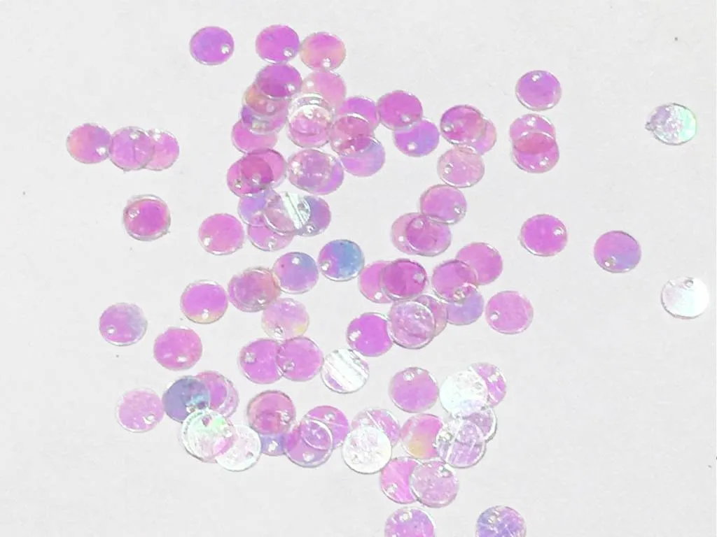 Baby Pink Rainbow 1 Hole Plastic Sequins(Wholesale)