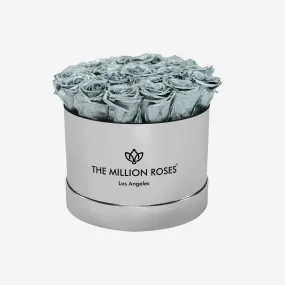 Classic Mirror Silver Box | Silver Roses