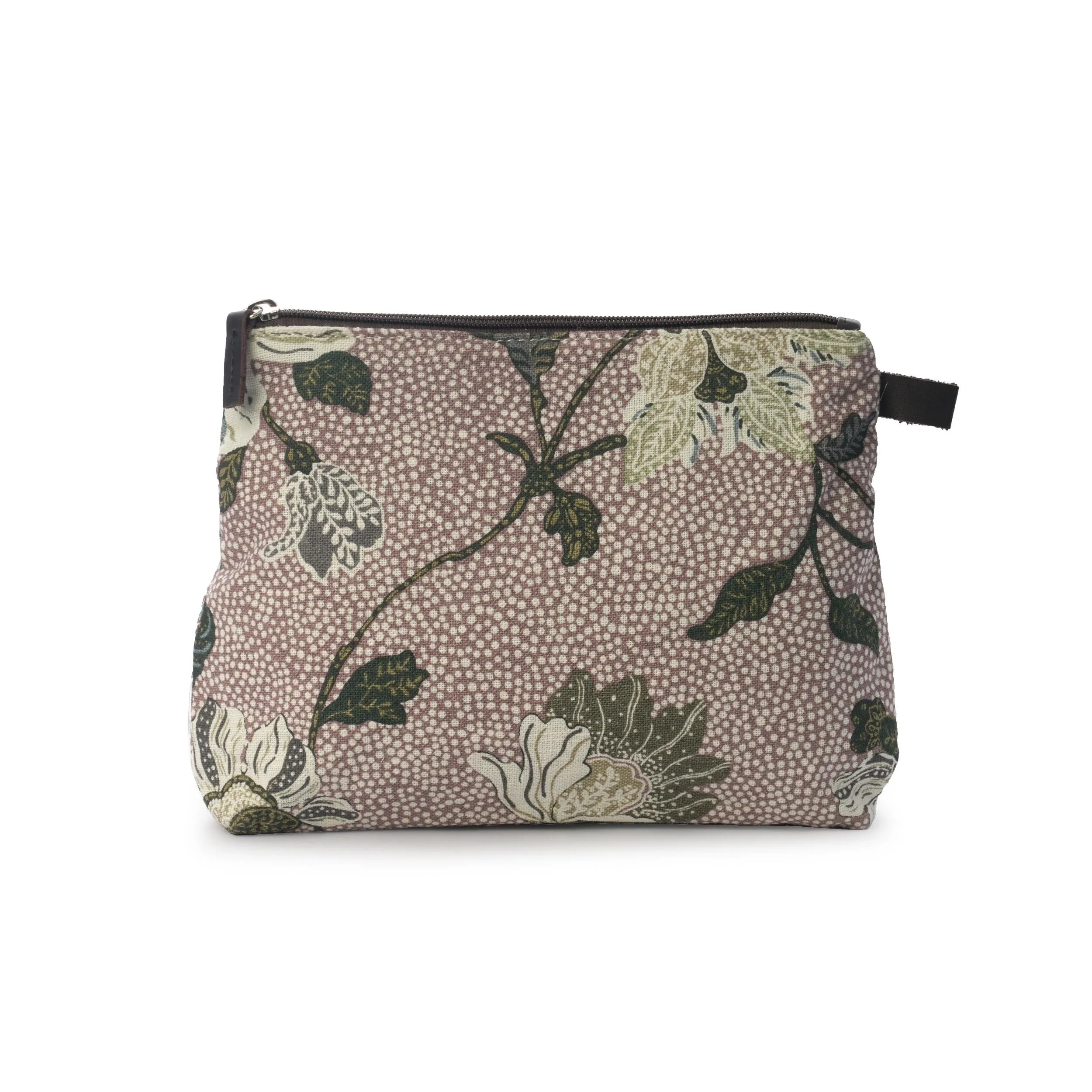 Cosmetic Bag | Dusty Pink Flower | Linen