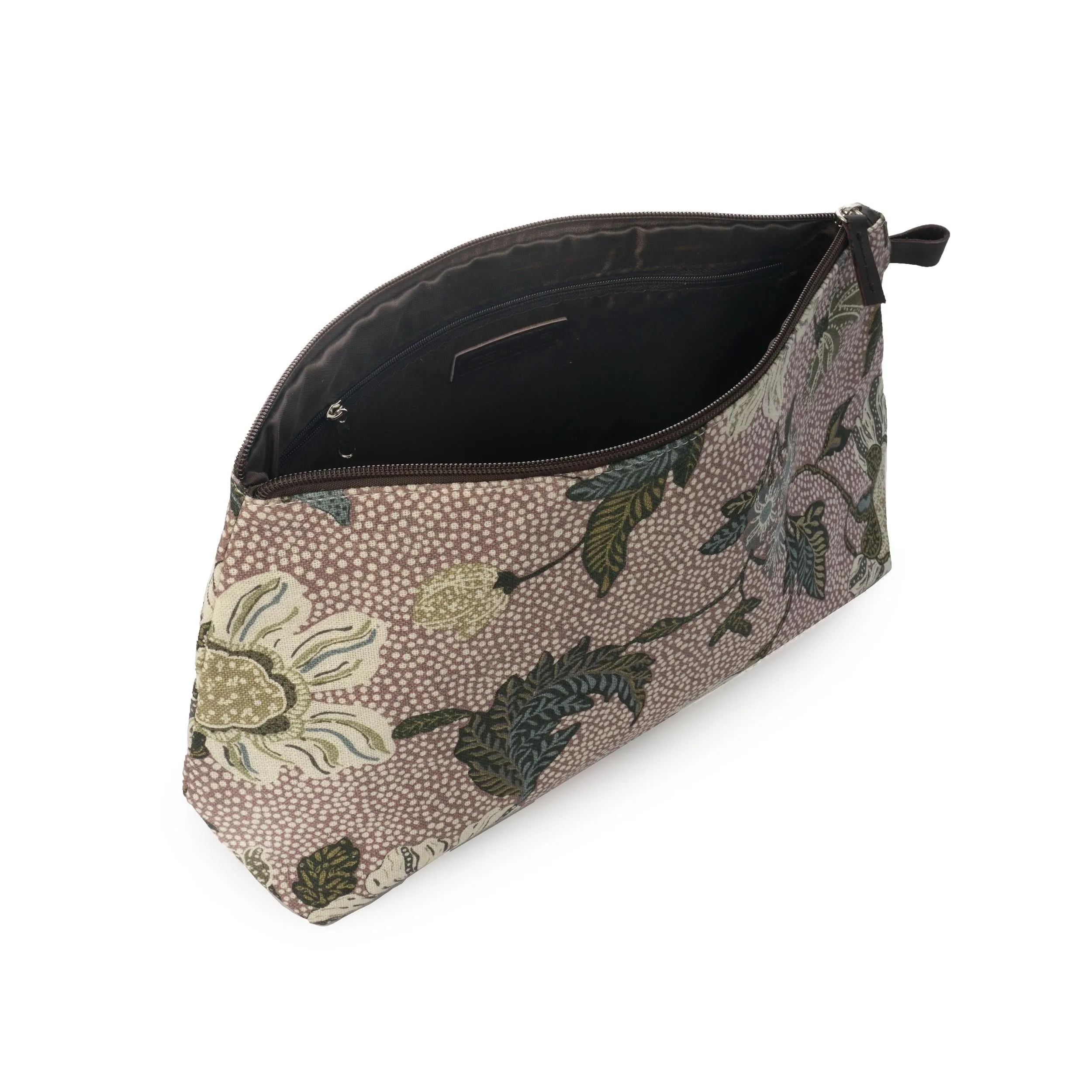 Cosmetic Bag | Dusty Pink Flower | Linen