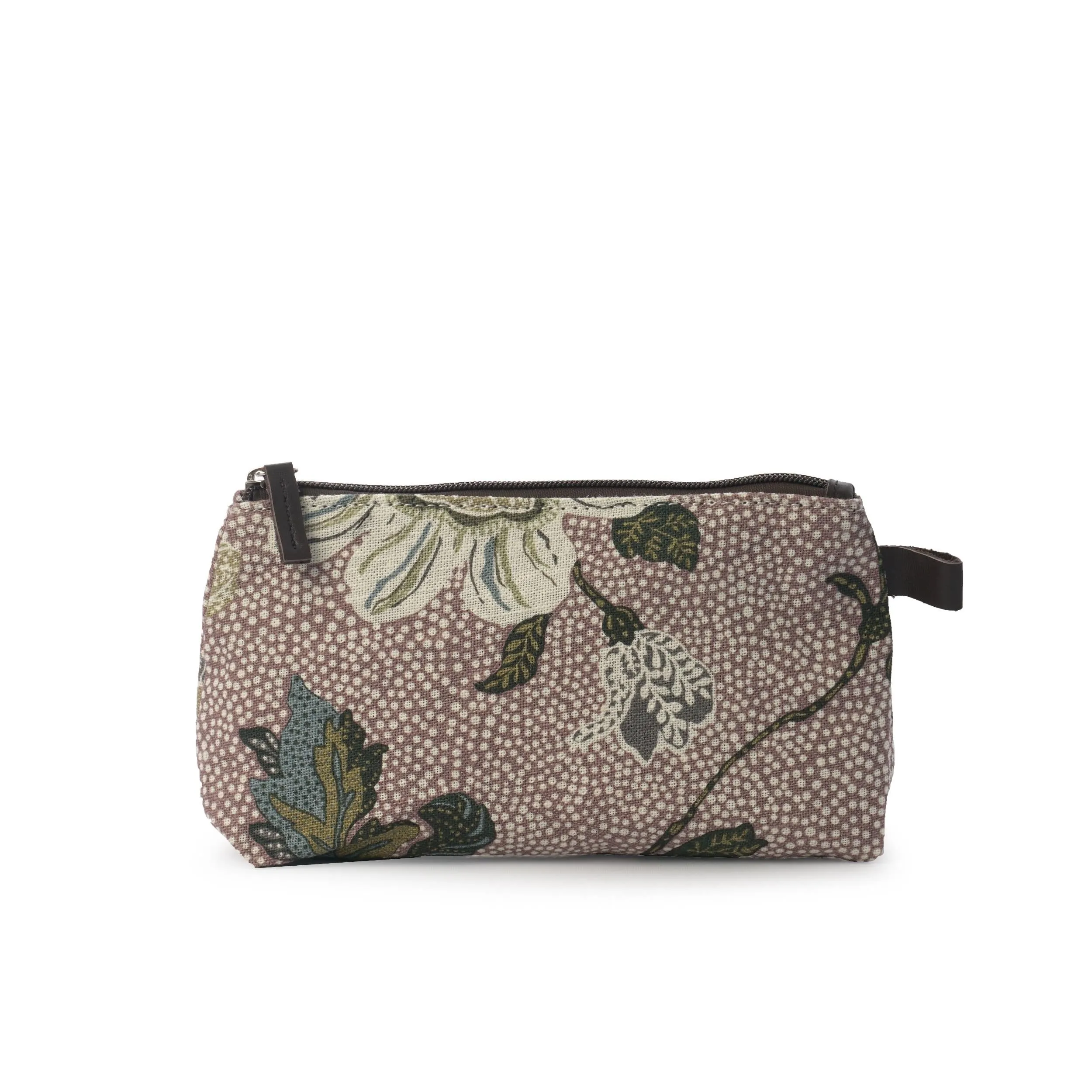 Cosmetic Bag | Dusty Pink Flower | Linen