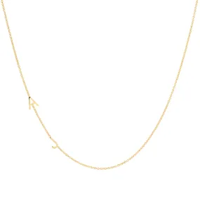 Custom Gold Necklace - 2 Letters