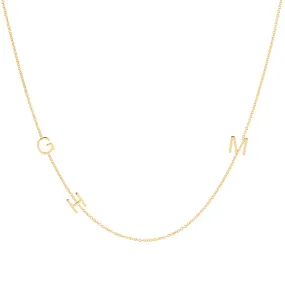 Custom Gold Necklace - 3 Letters