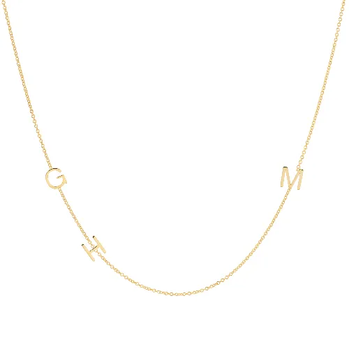 Custom Gold Necklace - 3 Letters