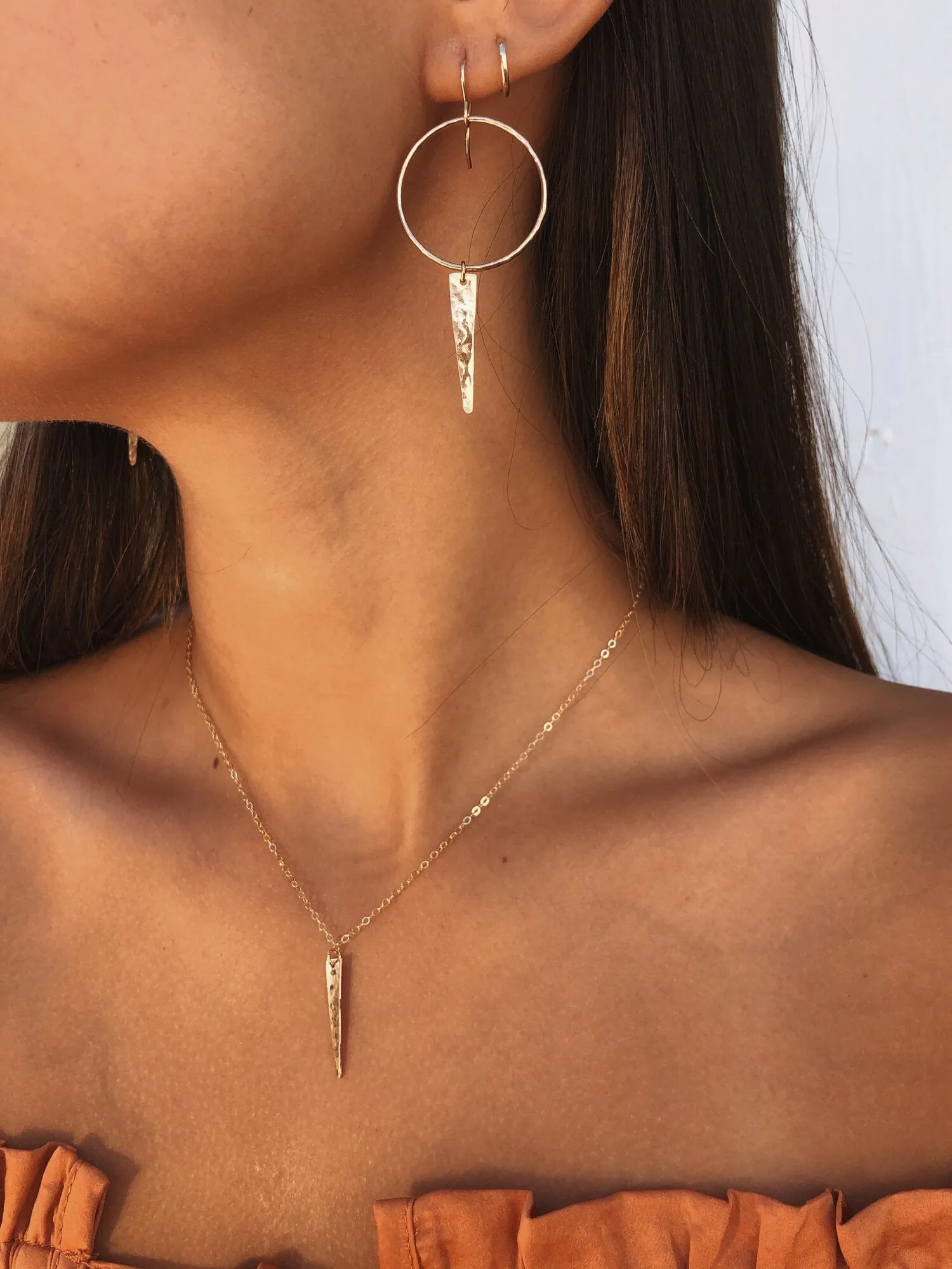 Dainty Lil Spike Hoops by Toasted Jewelry