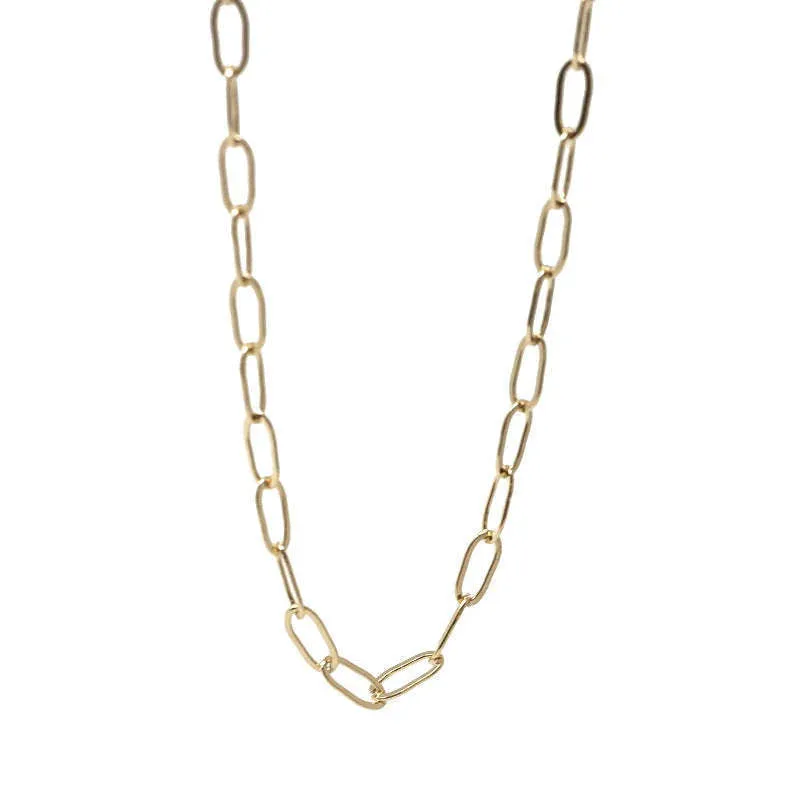 Essential Layering Long Paperclip Necklace