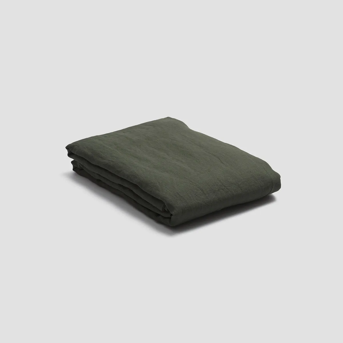 Fern Green 100% Linen Flat Sheet