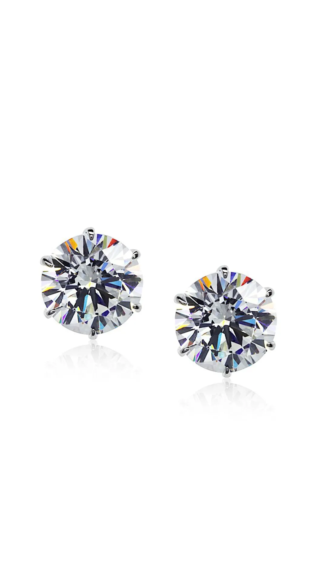 Fiona Studs 9K White Gold