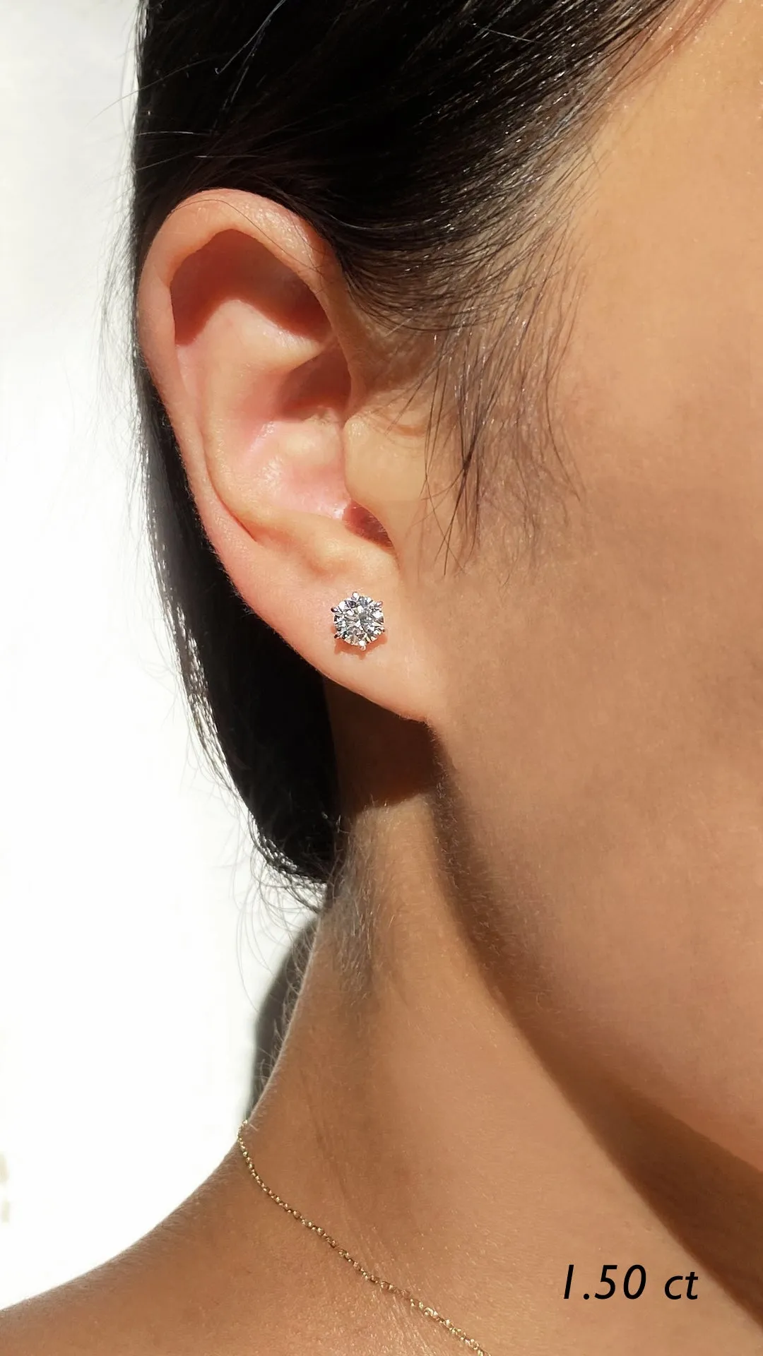 Fiona Studs 9K White Gold