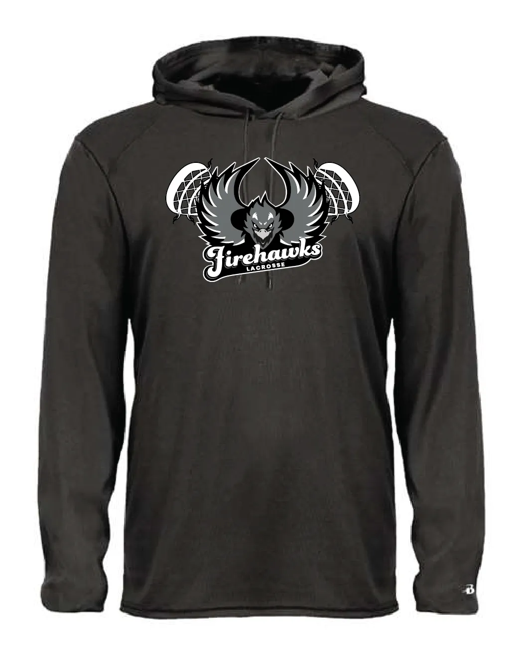 Firehawks Lacrosse - Adult & Youth Hooded Long Sleeve T-Shirt