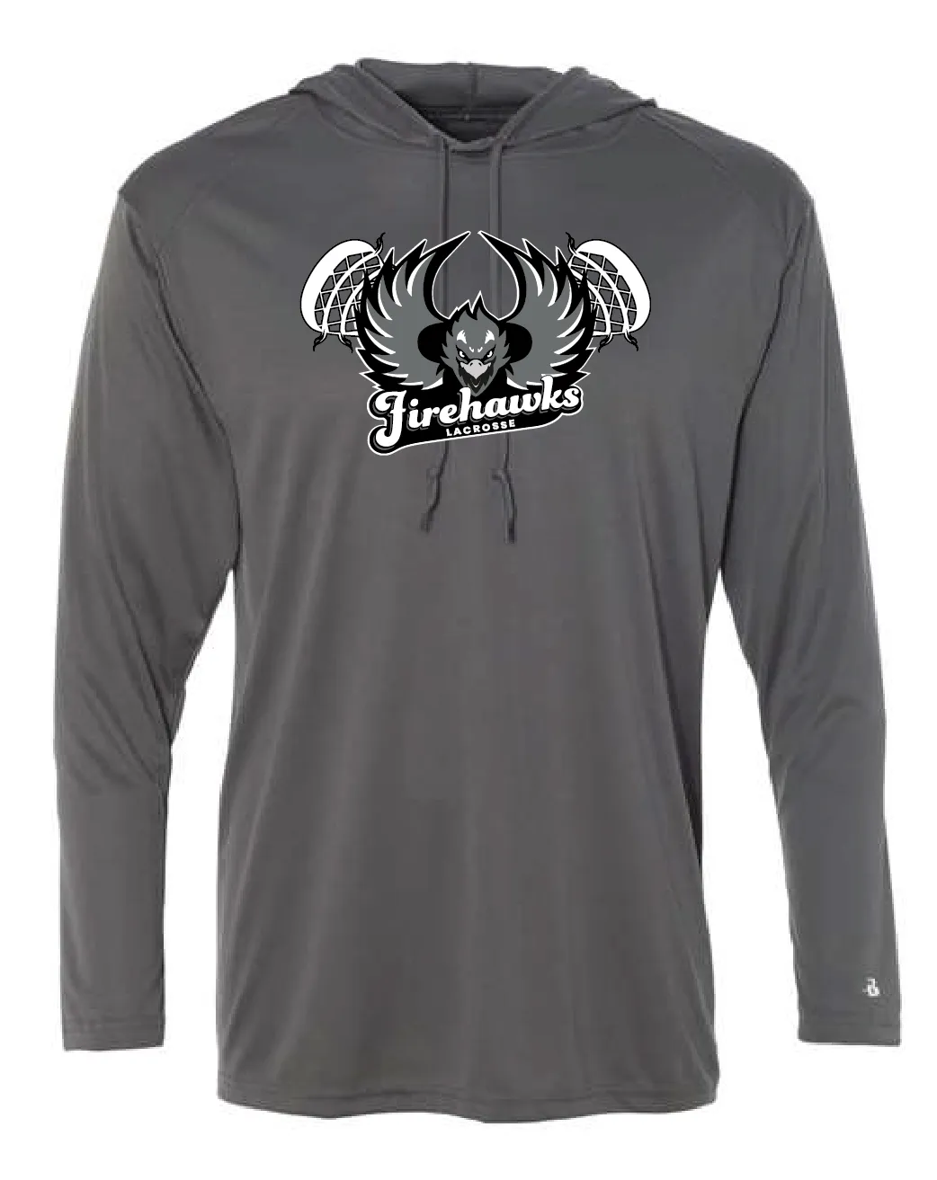 Firehawks Lacrosse - Adult & Youth Hooded Long Sleeve T-Shirt