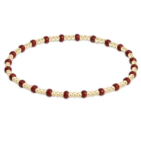 Gameday Hope Gold Sincerity Bracelet - Wine