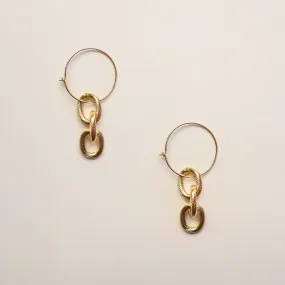 Gilded Chain Hoops