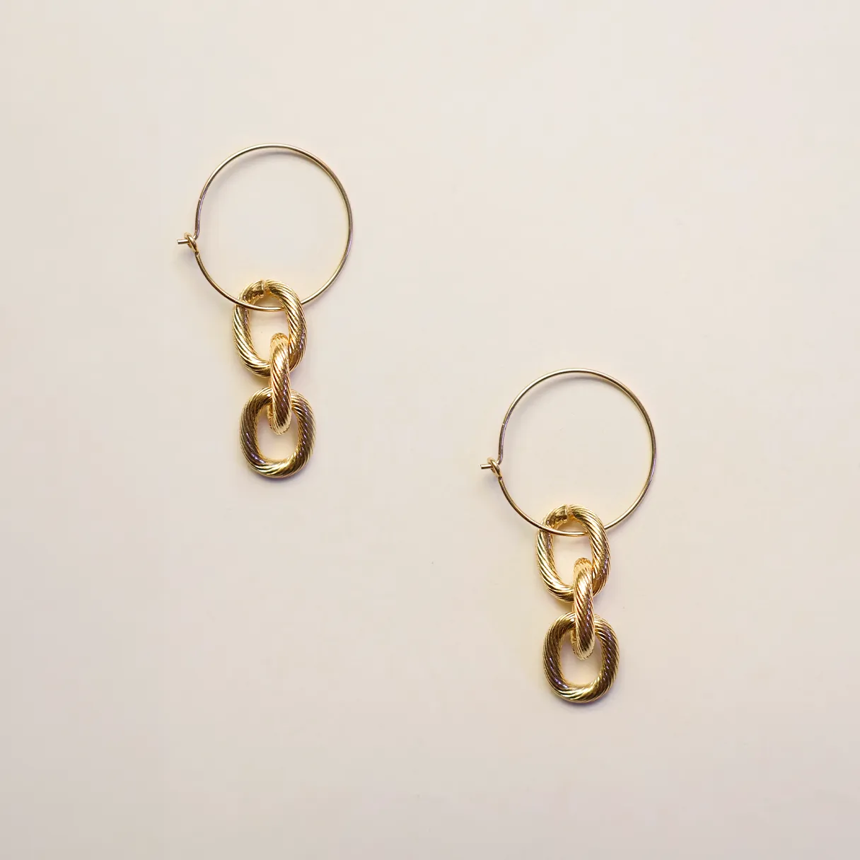 Gilded Chain Hoops