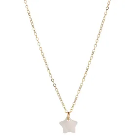 Gold Filled 10mm Freshwater Shell Star Pendant Necklace