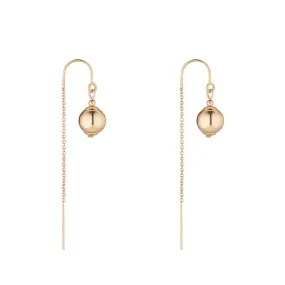 Gold Filled Ball Half Threader Earrings