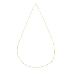 Gold Filled Beaded Satellite Chain Necklace