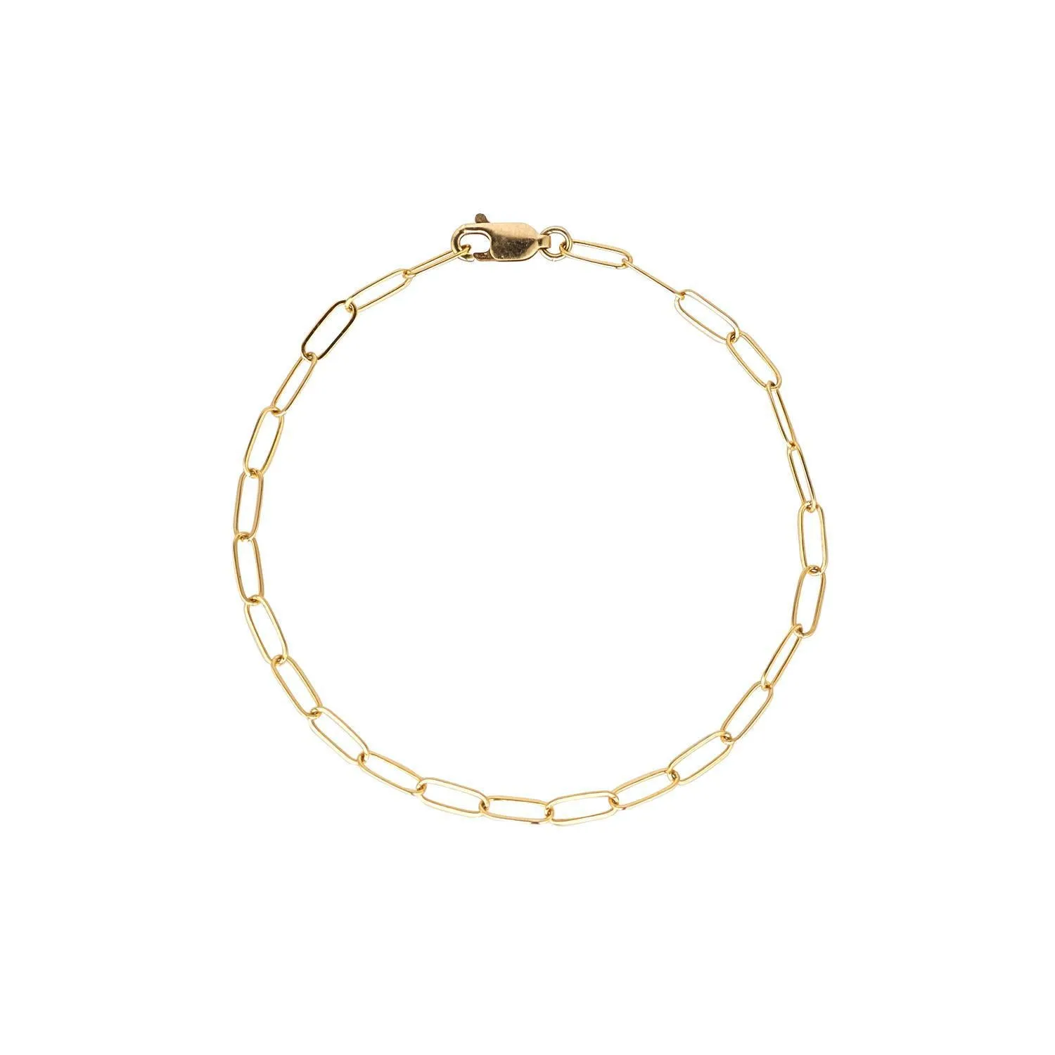 Gold Filled Paperclip Chain Bracelet