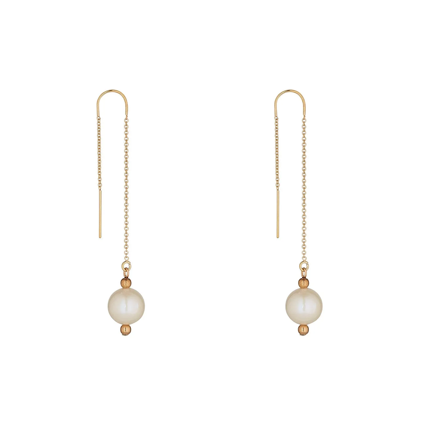 Gold Filled Pearl Threader Earrings