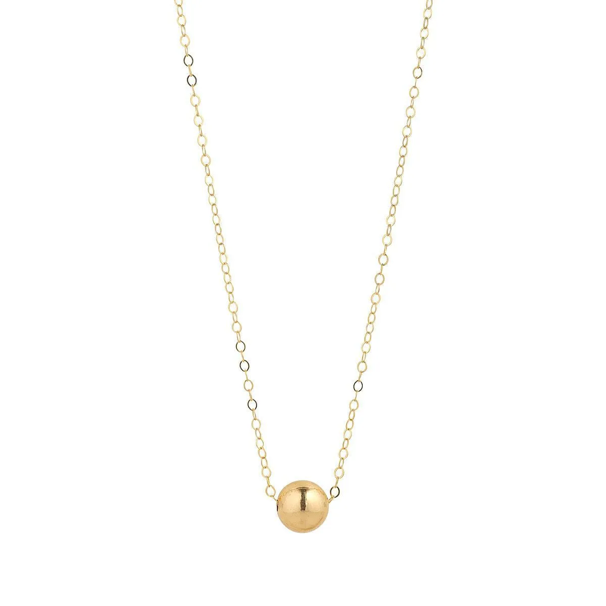 Gold Filled Petite Gold Ball Pendant Necklace