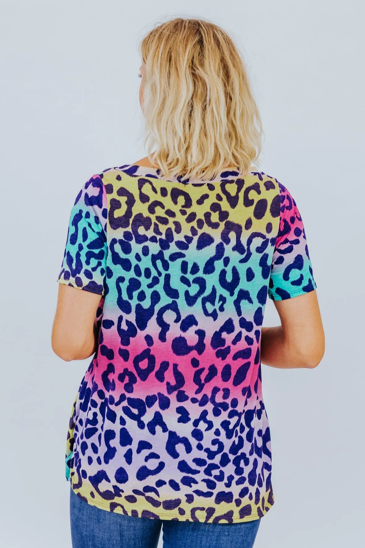 Good For the Heart Cow Print Top in Multi-Color