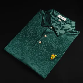 Green Camo Peach Skull Polo Shirt