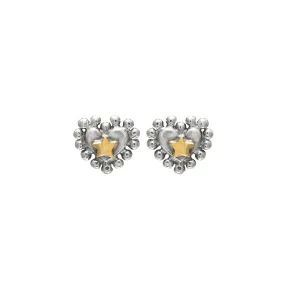 Halo Heart Stud Earrings