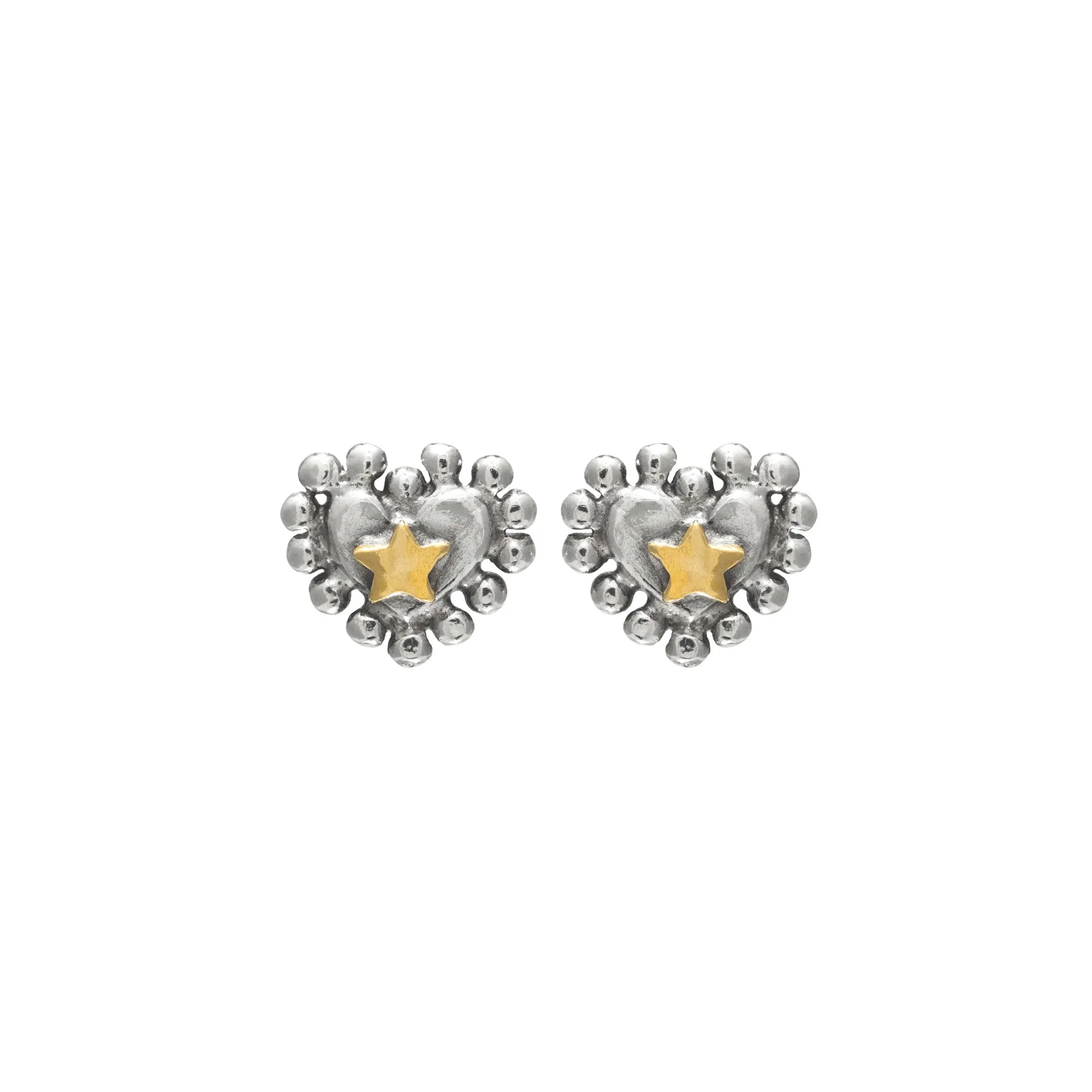 Halo Heart Stud Earrings