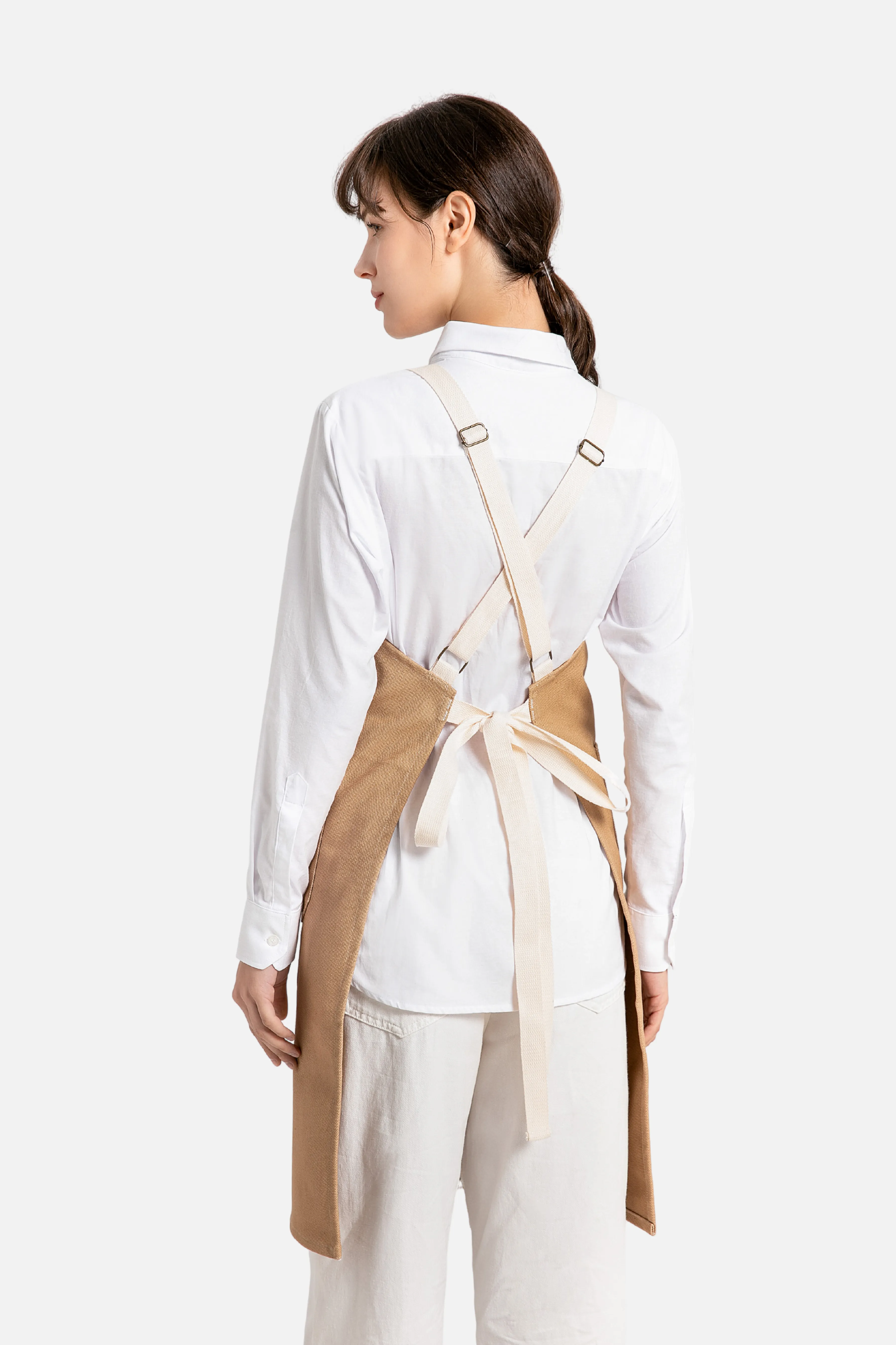 Hayden Khaki Canvas Bib Apron