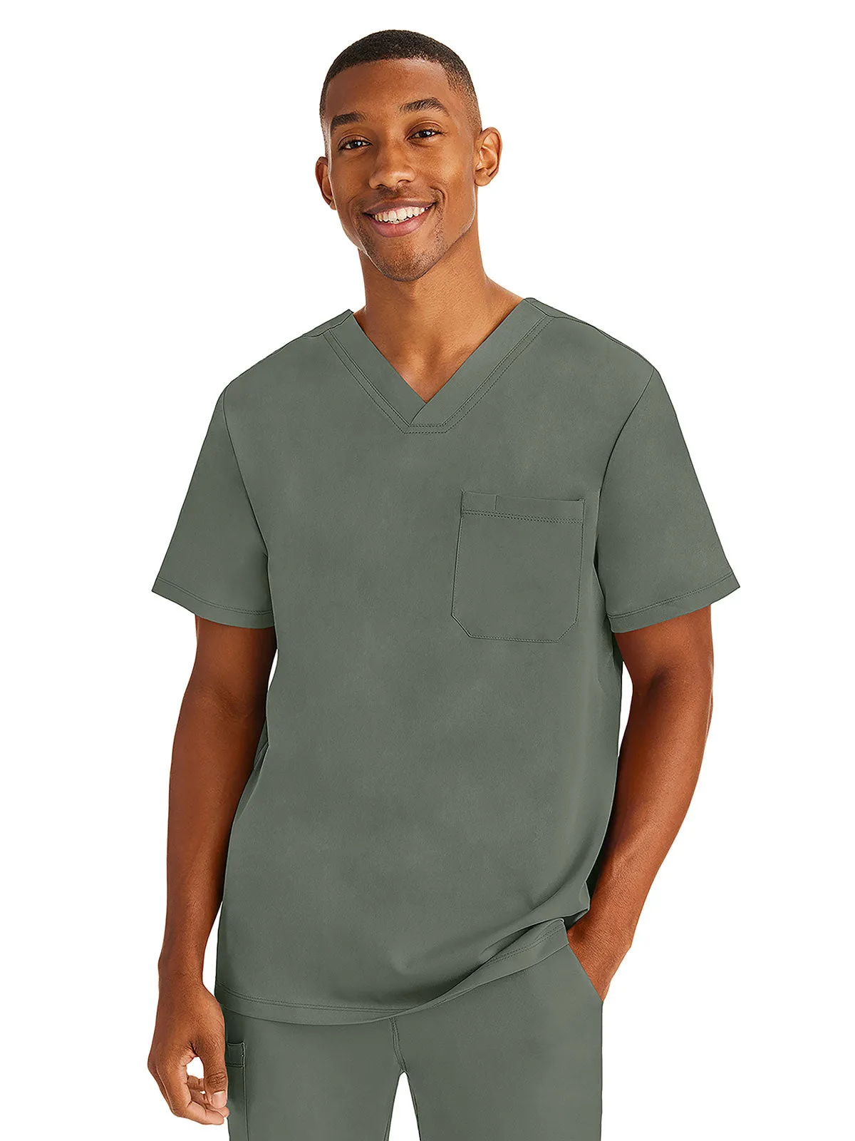 HH Works - Men's Mason V-Neck Solid Scrub Top