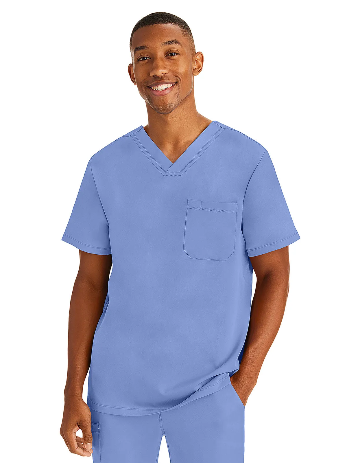 HH Works - Men's Mason V-Neck Solid Scrub Top