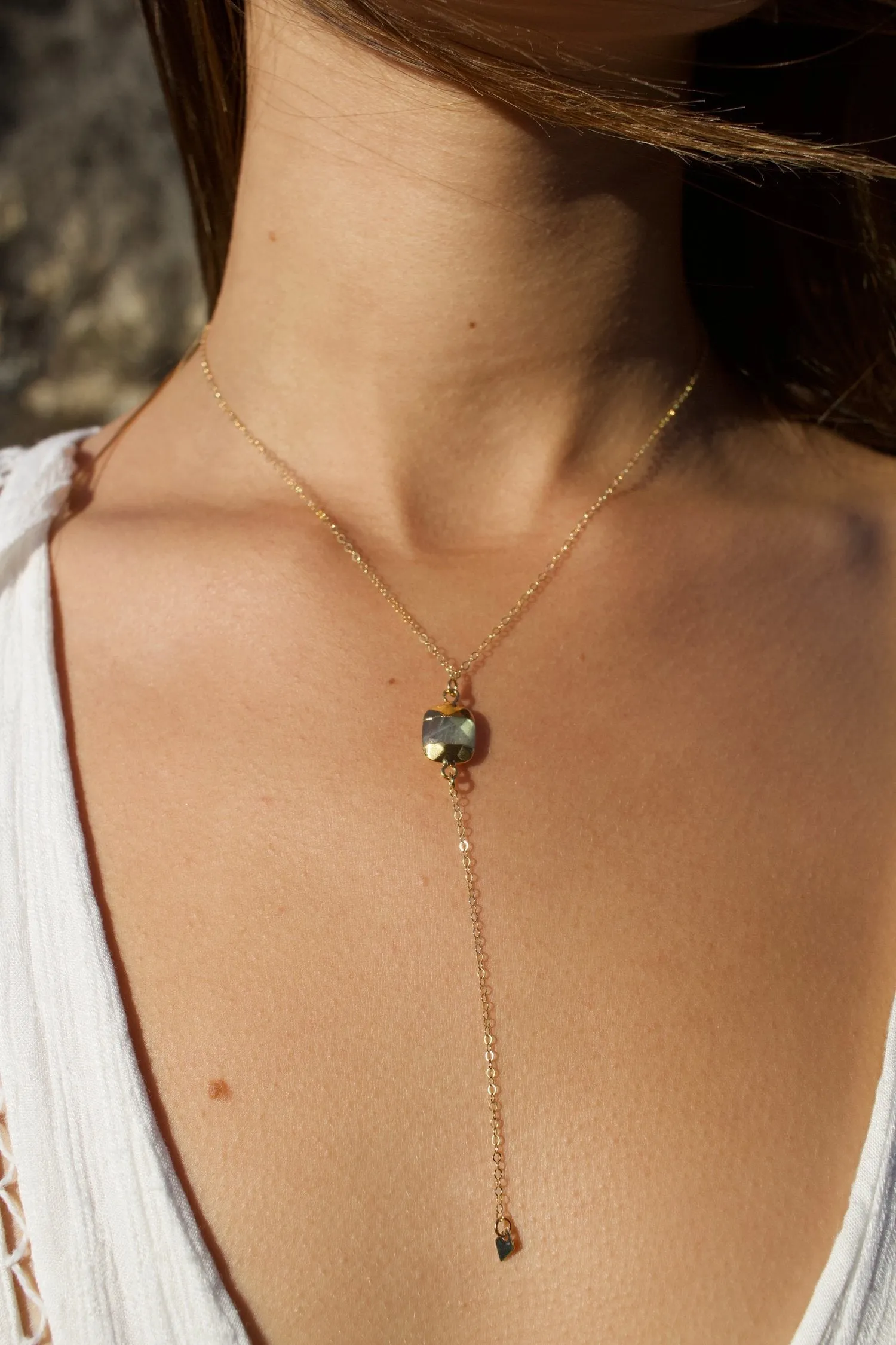 Labradorite Lariat by Toasted Jewelry