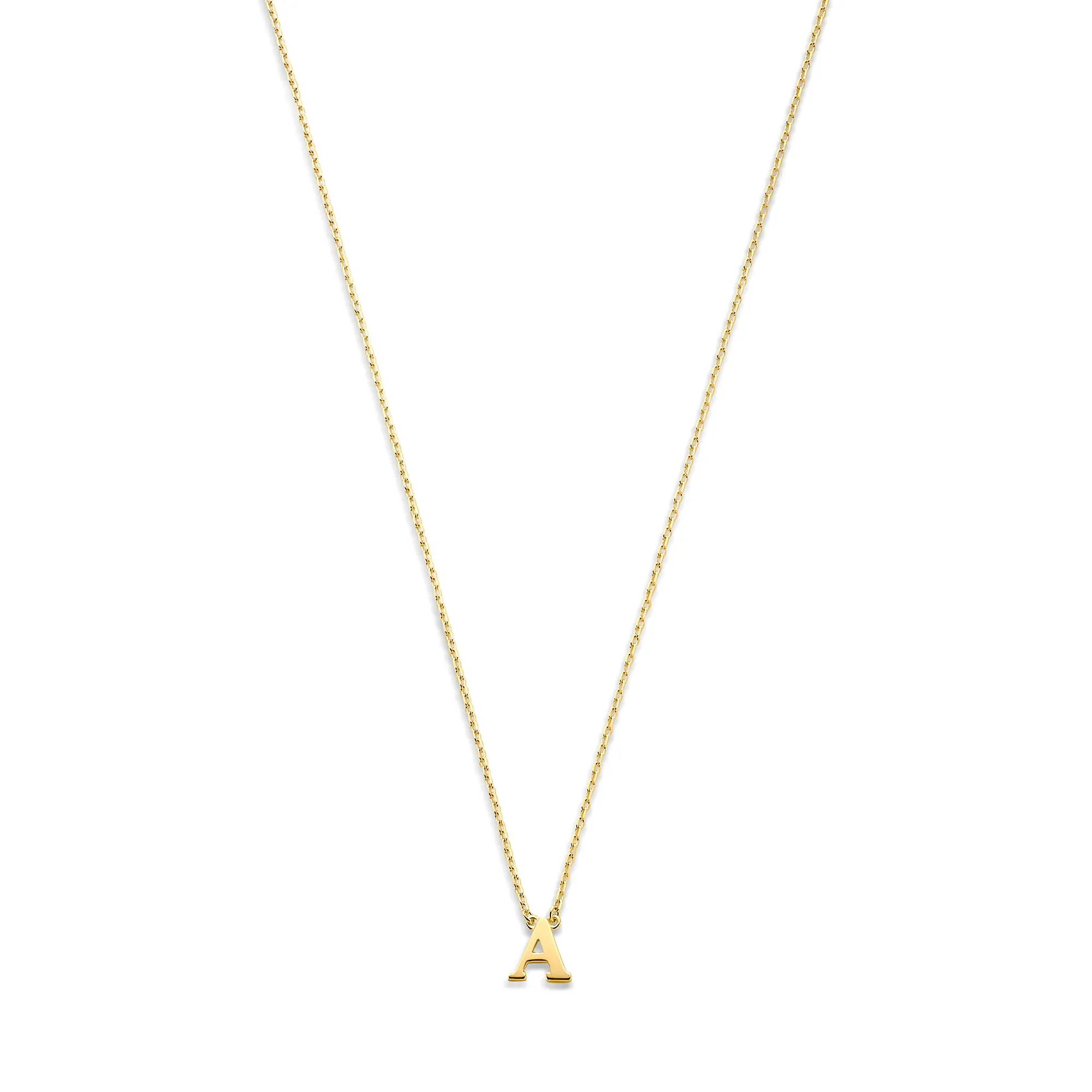 Le Marais Chloé 14 karat gold initial necklace with letter