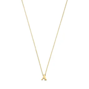 Le Marais Chloé 14 karat gold initial necklace with letter