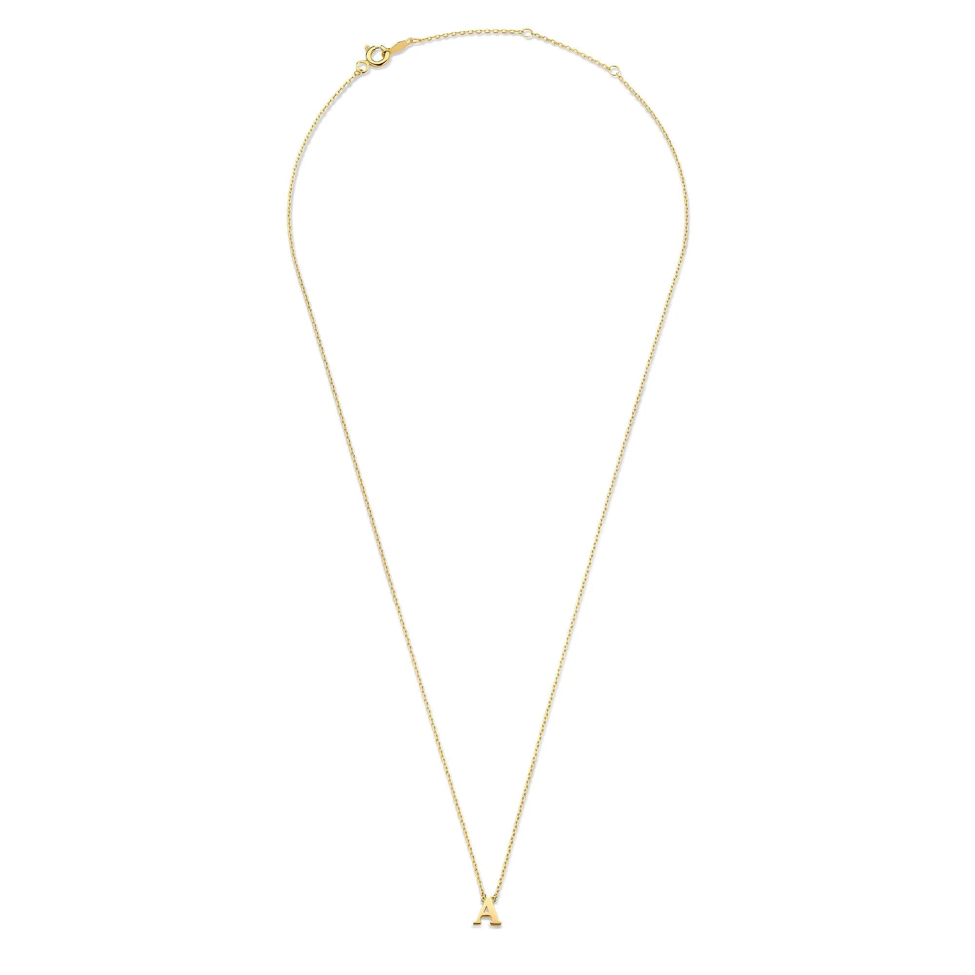 Le Marais Chloé 14 karat gold initial necklace with letter