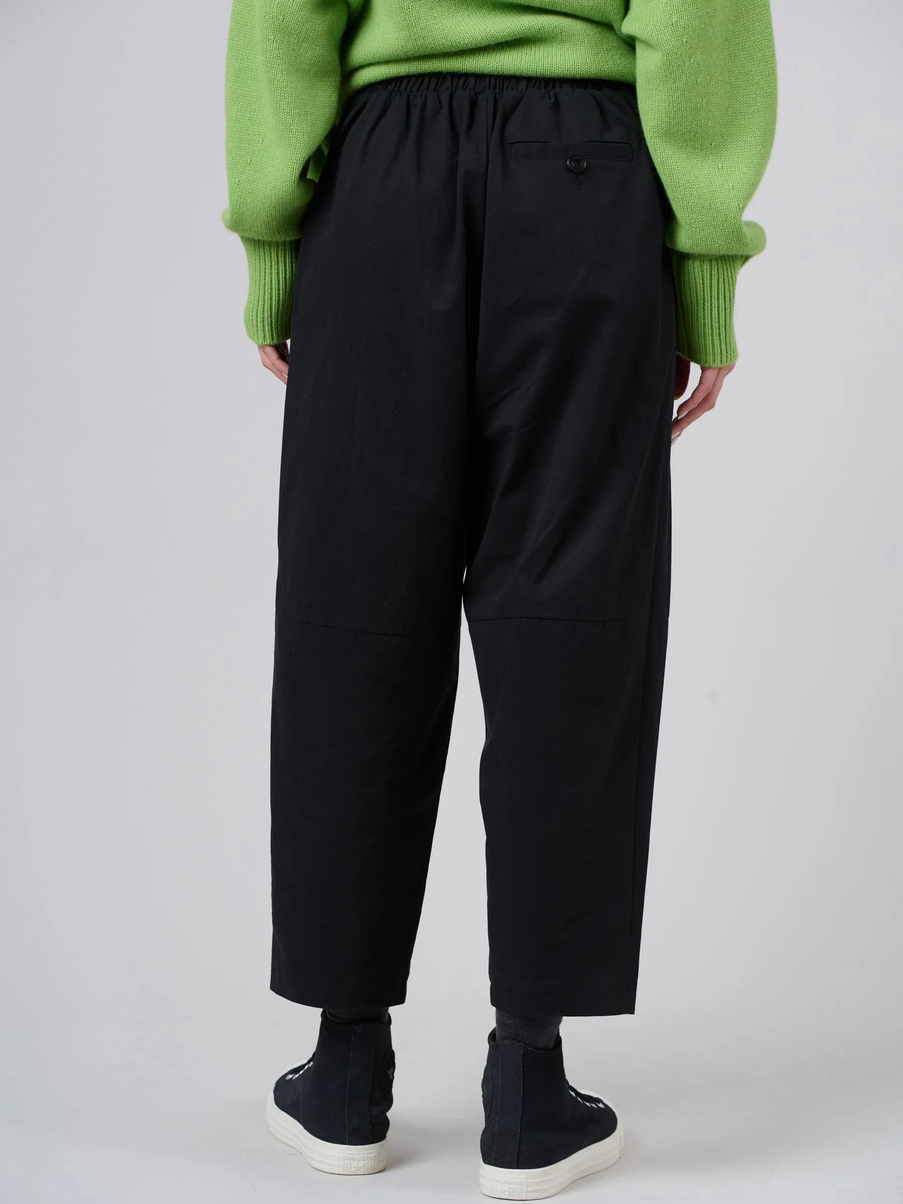 Lightweight Tencel® Cotton Cropped Barrel Leg Trousers