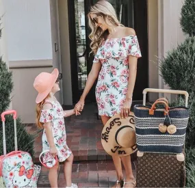 Matching Family Outfit - Mummy and Daughter Floral Dress