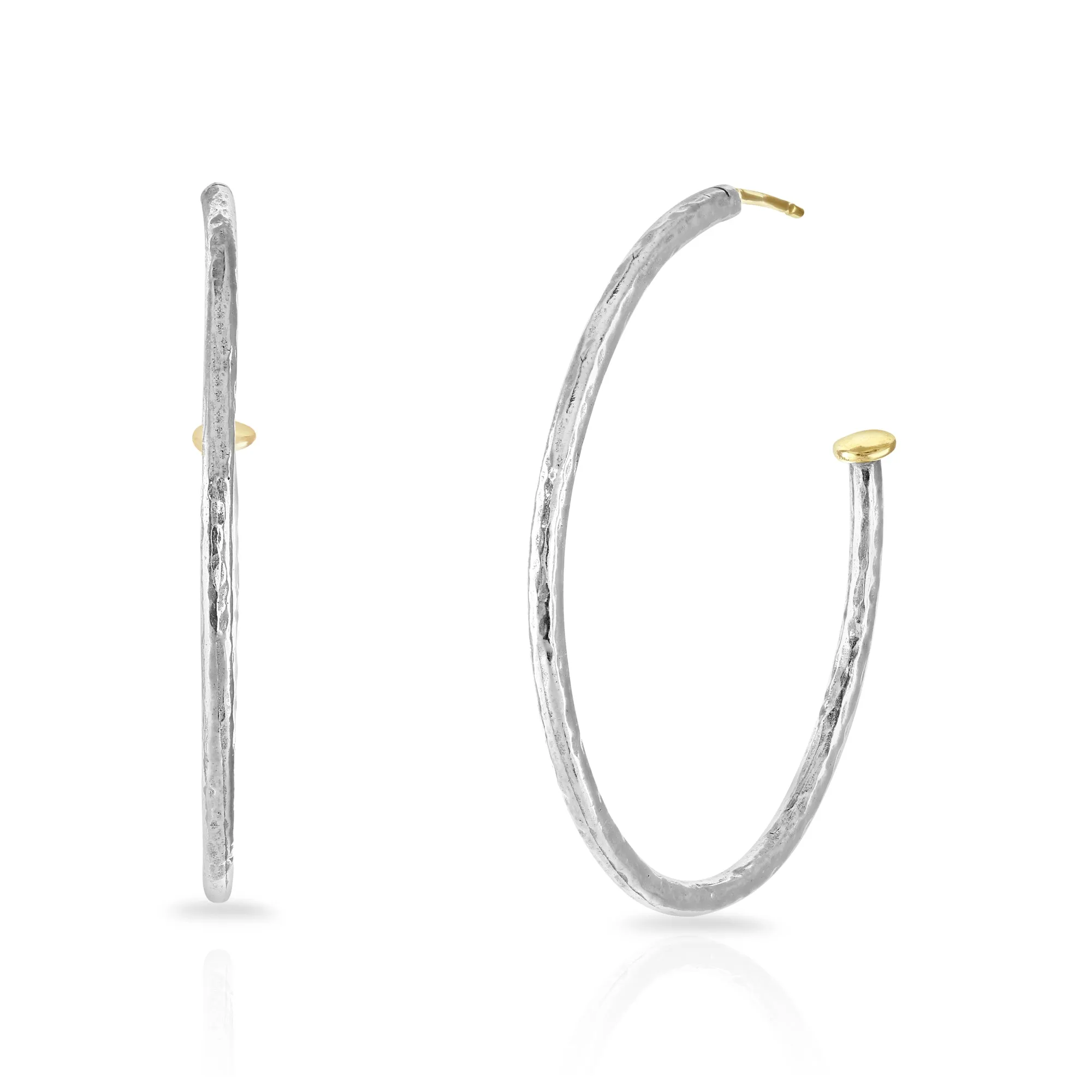 Maxi Hammered Hoop Earrings